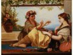 Jeunes Femmes Ottomanes Se Parant De by Louis Devedeux
