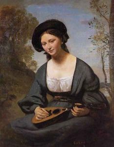 Woman in a Toque with a Mandolin