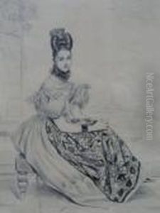 Portrait De Femme Etude
Preparatoire Pourune Lithographie. Fusain Et Crayon. 26x20cm Prov :
Vente La Baule22/09/02 by Achille-Jacques-Jean-Marie Deveria