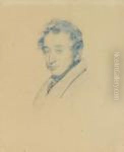 Portrait De Jeune Homme En Buste by Achille-Jacques-Jean-Marie Deveria