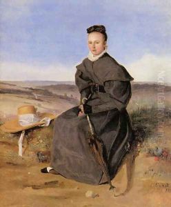 Louise Harduin in Mourning by Jean-Baptiste-Camille Corot