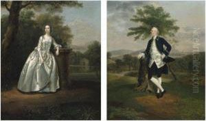 Portrait Of Edward Travers Of Trefalyn House; And Ursula, His Wife
