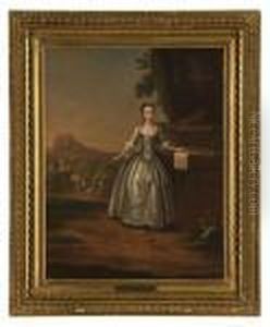 Portrait Of A Lady Said To Be Philippa Massingberd by Arthur Devis