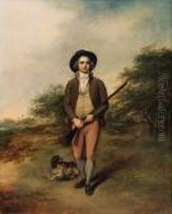 A Gentleman Out Shooting With A Spaniel by Arthur William Devis