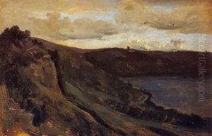 The Tibre River Hemmed in by the Collines by Jean-Baptiste-Camille Corot