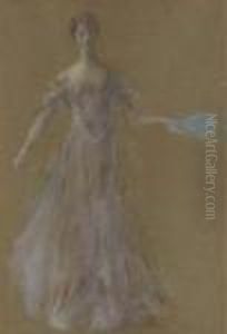 Lady In A Lavender Dress by Thomas Wilmer Dewing