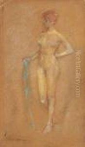 ''girl With Red Hair'' by Thomas Wilmer Dewing