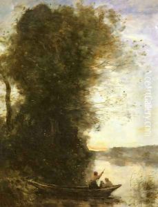 Landscape with a Lake by Jean-Baptiste-Camille Corot