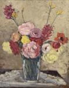 Vase De Fleurs by Emile Alfred Dezaunay