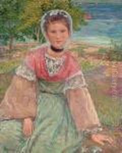 Jeune Bretonne by Emile Alfred Dezaunay