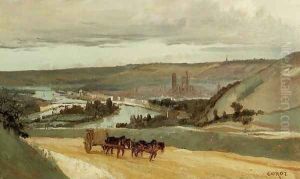 Rouen Seen from Hills Overlooking the City