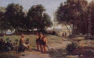 Homer and the Shepherds by Jean-Baptiste-Camille Corot