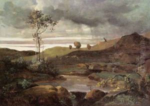 The Roman Countryside in Winter by Jean-Baptiste-Camille Corot