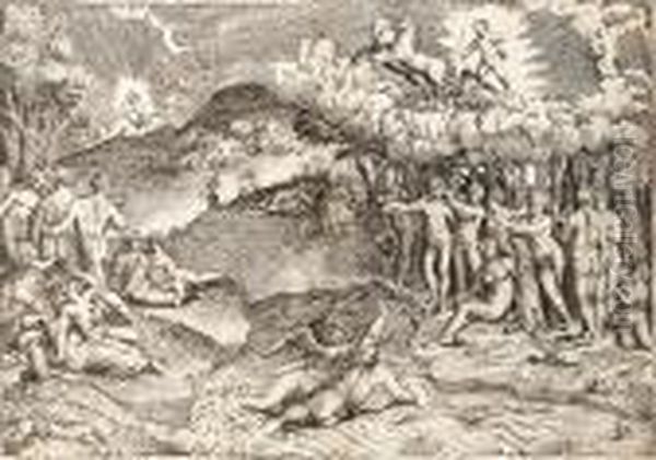 Jupiter And Juno Received In The Heavens By Ganymede And Hebe (bartsch 94) - view 1