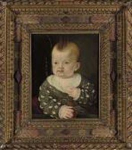 Portrait Of A Boy, Seated Bust-length, In A Grey Coat, Holding A Ball by Agnolo Bronzino