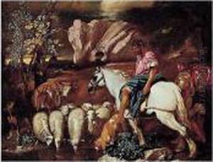 Jacob Leading The Flocks Of Laban by Andrea Di Lione