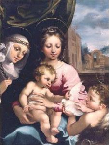 The Madonna And Child With The 
Infant Saint John The Baptist And Saint Catherine Of Siena