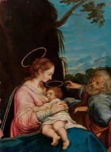 Riposo In Egitto by Giovanni Giovanni da San (Mannozzi)