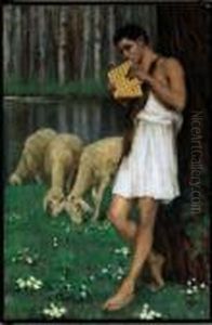 "pastore Che Suona Il Flauto Di Pan" 1911/12 by Guido Di Montezemolo