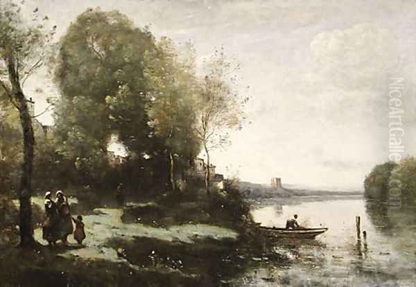 River with a Distant Tower 1865 - view 1