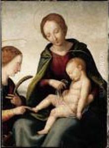 Madonna And Child With Saint Catherine Madonna And Child With Saint Catherine
