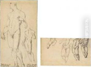 Two Studies Of A Male Nude by Giovanni Antonio Sogliani