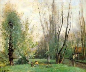 Morning at Beauvais by Jean-Baptiste-Camille Corot