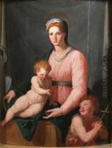 The Madonna And Child With The Infant Saint John The Baptist by Santi Di Tito