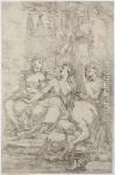 A River God And Five Muses - view 1