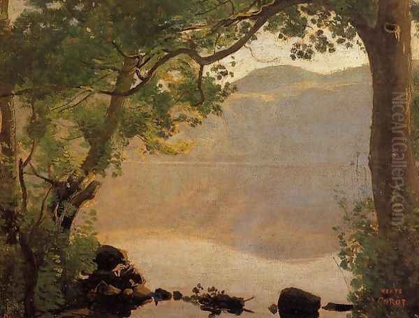 Lake Nemi, Seen through Trees - view 1