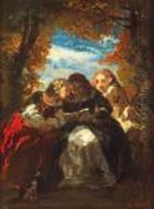 La Lecture by Narcisse Virgilio Diaz De La Pena