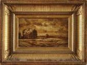 Paysage A La Mare by Narcisse Virgilio Diaz De La Pena