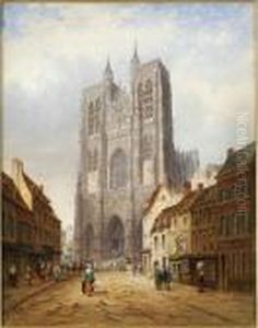 The Cathedral At Abbevill by Thomas Colman Dibdin