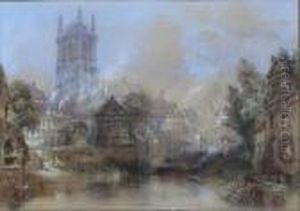 A View Of A Low Countries Cathedral by Thomas Colman Dibdin