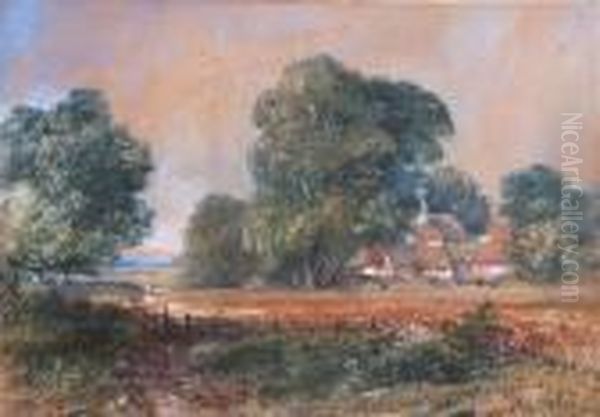 Country Scene With Cottages - view 1