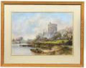 Windsor Castle From The Thames by Thomas Colman Dibdin