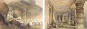 A Group Of Nine Drawings For Illustrations Of The Rock Cut by Thomas Colman Dibdin
