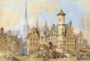 Place Vendredi, Ghent; And St Marguerite, Beauvais by Thomas Colman Dibdin