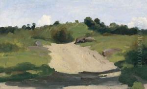 Un Chemin montant by Jean-Baptiste-Camille Corot