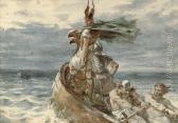 Vikings Heading For Land - view 1