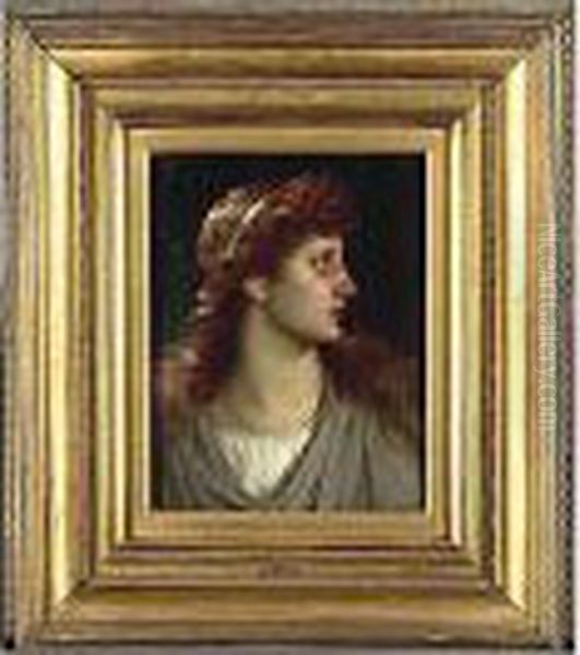 Thomas Francis Dicksee, Well
Known For Historical Subjects, Has Drawn Upon The Popular Classical
Tradgedy Of Antigone, Who Was Sentenced To Death By Creon, The King Of
Thebes, For Defying His Law. Her Fate Was To Be Sealed In A Cave Where
She Star - view 1
