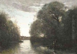 Souvenir de la Rotte, pres Rotterdam by Jean-Baptiste-Camille Corot