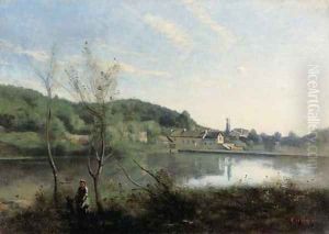 Ville d'Avray, Le grand etang et les villas