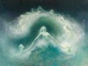 Nixentanz Am Meer by Karl Wilhelm Diefenbach