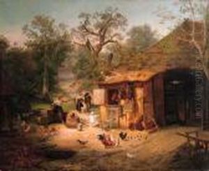 The Arrival Of Grandfather And Grandmother by Anton Dieffenbach
