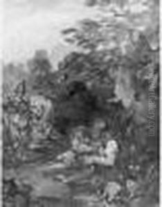 Tete De Jeune Fille, Vue De Profil by August Wilhelm Dieffenbacher