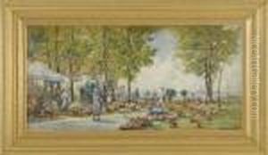 European Market Scene by Arthur Vidal Diehl