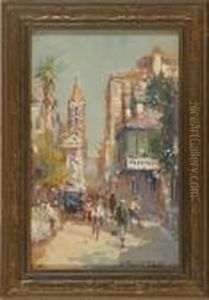 St. Augustine, Florida Street Scene by Arthur Vidal Diehl