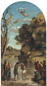 Le bapteme du Christ by Jean-Baptiste-Camille Corot