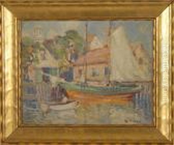 Provincetown Harbor Scene With Boats - view 1